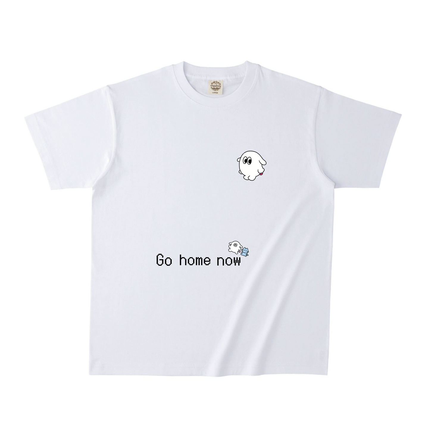 オーガニック半袖Tシャツ コットン
ホワイト
Lサイズ Go home now